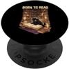 Cozy Whiskers Lettore Fantasy Nato Leggi Cat Library PopSockets PopGrip Adesivo