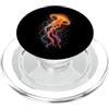 Jelly Fish Designs Fiamma Medusa Vita Oceano Biologia Marina Fauna Selvatica Arte PopSockets PopGrip per MagSafe