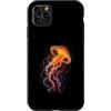 Jelly Fish Designs Custodia per iPhone 11 Pro Max Fiamma Medusa Vita Oceano Biologia Marina Fauna Selvatica Arte