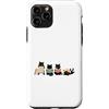 Feline Literary Designs Custodia per iPhone 11 Pro Gatti neri che leggono libri Amante dei libri felini