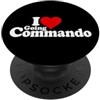 I HEART LOVE GOING COMMANDO FUNNY FREEDO I LOVE HEART GOING COMMANDO ANDARE SENZA INTIMO PopSockets PopGrip Adesivo
