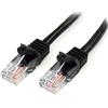 StarTech Cavo Ethernet Cat5e Antigroviglio 3m, PoE, Nero (45PAT3MBK)