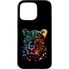 ROOTED WILD SOUL painted rainbow animal Custodia per iPhone 15 Pro Max Simpatico disegno colorato leopardo Silouhette leopardo