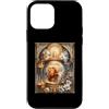Catholic Core Catholiccore Aesthetic Got Custodia per iPhone 12 mini Goldfish Coquette Christian Easter, vetro colorato floreale