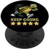 Fast Enough Tortoise Running Turtle Continua ad andare 5 stelle PopSockets PopGrip Adesivo