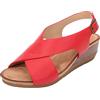 rismart Sandali Donna con Zeppa Basso Tacco Croce di Criss Punta Aperta Scarpe Estive