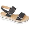Valleverde Sandali Donna 32370 in Pelle Silver o Gold o Black Modello Casual. Una Calzatura Comoda Adatta per Tutte Le Occasioni. Primavera-Estate 2023