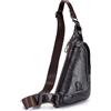pundarika Borsa pettorale da uomo in pelle a tracolla borsa business crossbody borsa casual sport borsa piccolo portafoglio moda retrò -marrone scuro