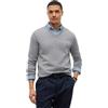 Tommy Hilfiger Uomo Pullover Essential Cotton Scollo a V, Grigio (Medium Grey Heather), M