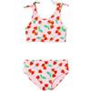Amazon Essentials Set Bikini Due Pezzi con Fiocco Bambine e ragazze, Fragole Rosse Pomodoro Rosa, 8 anni