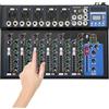 HHEMSTD Mixer audio a 7 canali portatile Bluetooth audio mixer mixer professionale console USB Bluetooth + 48 V XLR Phantom Power DJ Live Karaoke