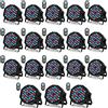 DELIBANG 18 pezzo 36 par LED Faretto RGB DMX512 Luce da palcoscenico luci discoteca con telecomando di attivata luci dj dal Suono Automatica luci palco per party Bar nuziale Banda Halloween（Magazzino tedesco)