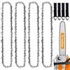 BAIFULAI 4 catene per motosega 3/8 LP 1,1 mm, 52 maglie per binario da 35 cm: catena per motosega con 4 cinghie in nylon, compatibile con Makita DUC353, Einhell GP-LC 36/35 Li, Bosch AKE35 S, Husqvarna