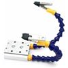 Baoblaze Supporto Saldatura Multiangolo Saldatore con Flessibili Clip Regolabili Base in Alluminio Antiscivolo Aiuto Terza Mano Adatto per Laboratorio, Base Estesa Con Due Bracci