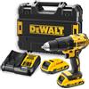 DEWALT DCD777D2T-QW Trapano Avviatore Compatto con 2 batterie XR 18V 2.0Ah