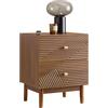 SoBuy comodino vintage con 2 cassetti in legno L45xP40xH58cm