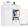 TaskStorz Armadio portadocumenti, multiuso, con serratura, bianco, 90 x 80 x 40 cm