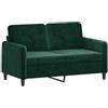 vidaXL Tweezitsbank 120 cm fluweel donkergroen