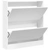 vidaXL Scarpiera Bianca 80x21x87,5 cm in Legno Multistrato