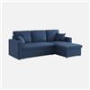 Alice's Garden Alice's Home Divano letto angolare reversibile con contenitore, 3 posti Blu - 220x146x83 cm
