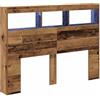vidaXL Testiera con Contenitore a LED Legno Antico 140x17x102 cm