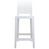 Kartell One More Please Sgabello, Set da 2 Pezzi, Policarbonato Trasparente o colorato in Massa, Bianco, H. 65
