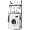 Sinote Store Mobile Lavatrice in Ferro con 3 Ripiani e 4 Ganci Rimovibili (Nero)