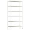 Brigros - Libreria Scaffale Metallico Fly 6 Ripiani 75x28x150 cm In Acciaio Laminato A Freddo, Verniciatura Epossidica Bianco Latte, Scaffale Multiuso Per Casa, Ufficio, Garage E Ripostiglio