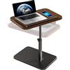 Bcuuozeeing Tavolino a forma di C, regolabile in altezza da 45 a 80 cm, girevole a 360°, piccolo tavolino da caffè a forma di C, per soggiorno, comodino, struttura in metallo