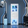 Merax Vetrina 60 x 40 x 170 cm, vetrina in vetro con controllo app LED, vetrina lucida con porta in acrilico, 2 ripiani in vetro regolabili, vetrina da soggiorno, armadietto multifunzione, bianco