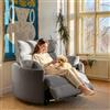 FLEXISPOT Mochi Pro Poltrona Relax Elettrica XXL 1,5 Posti, Seduta 90 cm, Poltrona TV Zero Wall per Persone Alte e Robuste, USB e Type-C, Sistema Anti-Schiacciamento, Chenille Grigio