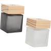 ERINGOGO 2pezzi Bottiglie in Vetro Vuote per Aromaterapia e Profumo con Tappo in Legno Diffusori Aroma Decorativi per Casa Ufficio e Spa