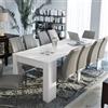 Dmora - Consolle allungabile Maclodio, trasformabile in Tavolo da Pranzo, salvaspazio ed Estensibile Fino a 237 cm, 90-237x76,6x90 cm, Effetto Legno Bianco