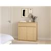 Dmora - Credenza Julienne, Buffet da Soggiorno, Madia da Salotto, Dispensa da Cucina, 80x40 h100 cm, Rovere