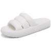 Tmaza Ciabatte Donna Pantofole Nuvola Bianco 40