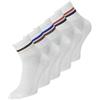 JACK & JONES Jacboston - Calzini da tennis, confezione da 5, bianco, Taglia unica