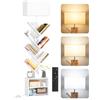 OUTONLIFE Libreria a Forma di Albero in Legno con Luce, Scaffale Autoportante a 9 Ripiani ad Angolo con Mobiletto - Libreria Salvaspazio per Libri, CD, per Soggiorno, Studio, Ufficio(Bianco)