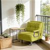 Fabulcozy - Poltrona Convertibile 1 Posto - Divano Letto Chaise Longue 4 in 1, Divano Letto Convertibile con Schienale Regolabile in 5 Posizioni con Cuscino 60x58x77cm