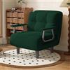 Fabulcozy Divano Letto Poltrona Convertibile 1 Posto, Grande Comfort Smontabile Con Cuscino, Braccioli in Metallo(verde)