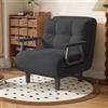 Fabulcozy Divano-letto Poltrona convertibile 1 posto, grande comfort smontabile con cuscino, braccioli in metallo e piedini(grigio classico)