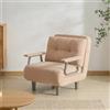Fabulcozy - Poltrona Convertibile 1 Posto - Divano Letto Chaise Longue 4 in 1, Divano Letto Convertibile con Schienale Regolabile 5 Posizioni con Cuscino 60x58x77cm