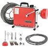 ZELCAN 400W Macchina Sturatubi Elettrica, 400 RMP Pulitore Tubo Di Scarico Professionale Coclea di Scarico Elettrica con 6 Teste e 20M Molle per WC Gabinetto Cucina Lavello Doccia