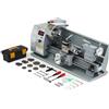 Orion Motor Tech Tornio per Metallo 750W | Dimensioni 210 x 400 mm | Velocità Variabile 0-2500 rpm | Mandrino a 3 Griffe | Display LCD | Ideale per Tornitura, Filettatura e Foratura