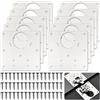 SHSMPXOY Piastra di Riparazione per Cerniere, 8 Pezzi Piastra Riparazione Cerniera Ante per Armadietti con 48 Viti, Kit riparazione Cerniere Mobili Inossidabile per Armadi Mobili Cassett Porta Cucina