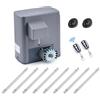 CO-Z 280W Motore Cancello Scorrevole, Kit Automazione Cancello Scorrevole per Porte Fino a 600kg 12m con 2 Telecomandi, 4m Cremagliera e Sensori a Infrarossi per Giardino Garage
