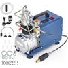 CREWORKS Compressore PCP 300 Bar/4350PSI da 1800W Pompa PCP 300 Bar Compressore Aria 30MPA con Raffreddamento Aria e Acqua per Bombole Subacquee Attrezzature Pneumatiche (con Pressione Preimpostata)