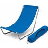 MEGAOFFERTE.IT Sedia Sdraio Pieghevole Ergonomica Con Struttura In Acciaio Poliestere Impermeabile Sacca Con Tracolla Per Spiaggia Piscina Campeggio Giardino Relax 95 x 60 x 40 Cm Blu