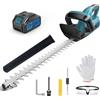 ponoseu Tagliasiepi a Batteria 21V Brushless con Batteria 3.0Ah & Caricabatterie - Potenza 500W, 3000 giri/min, Lama 530mm & Spessore Taglio 20mm | Tagliasiepi Professionale per Rami Grossi
