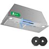KICHPOWER Cappa da incasso 72 cm, 400 m³/h Cappa da Cucina, 3 Velocità e Funzione Booster, Tocco, Comandi Gesto, Illuminazione a LED, Evacuazione dei condotti e ricircolo con filtro carbone attivo