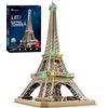 CubicFun Puzzle 3D LED Torre Eiffel Parigi, Modello Architettura 84 Pezzi